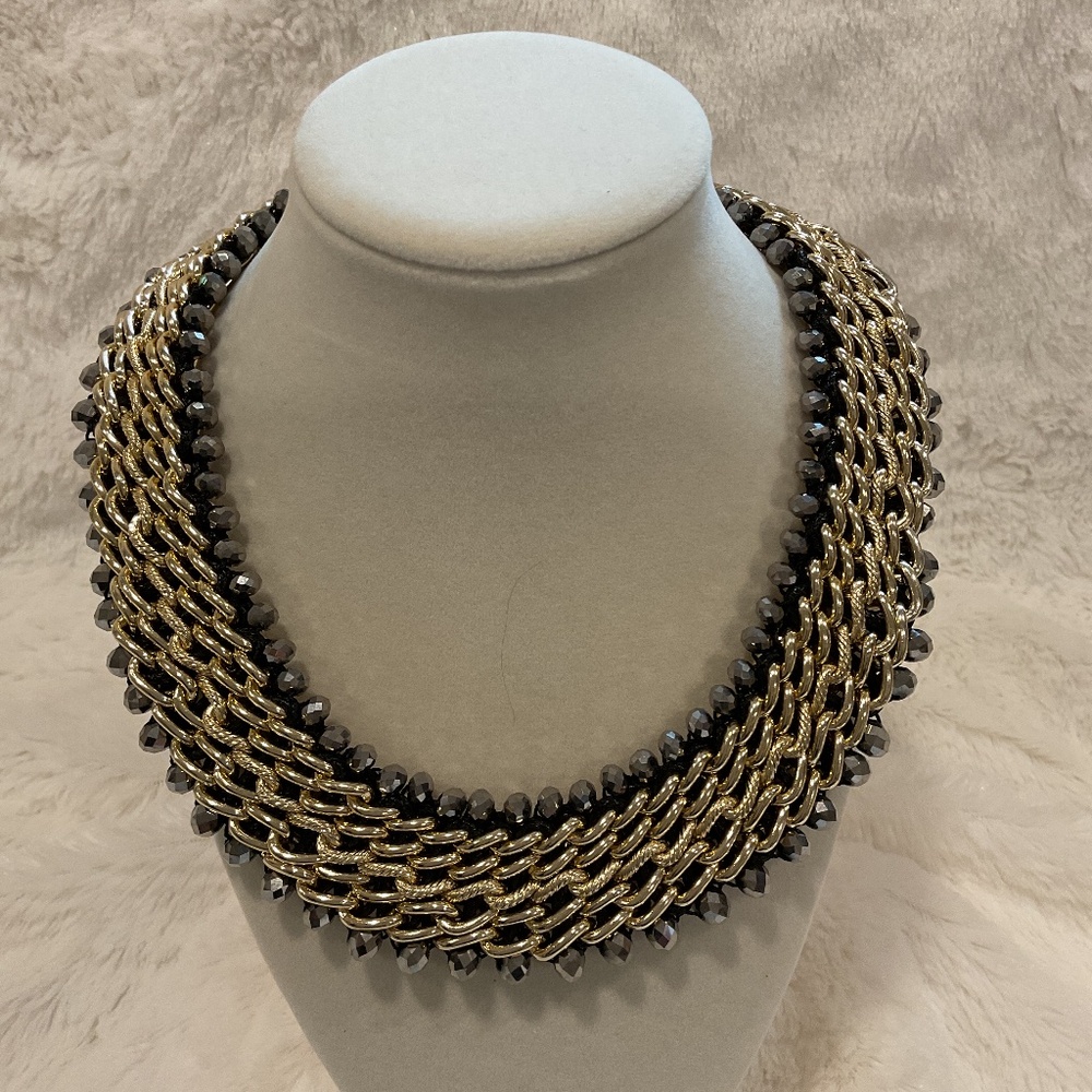 Chico’s Chain Mesh Collar Statement Necklace